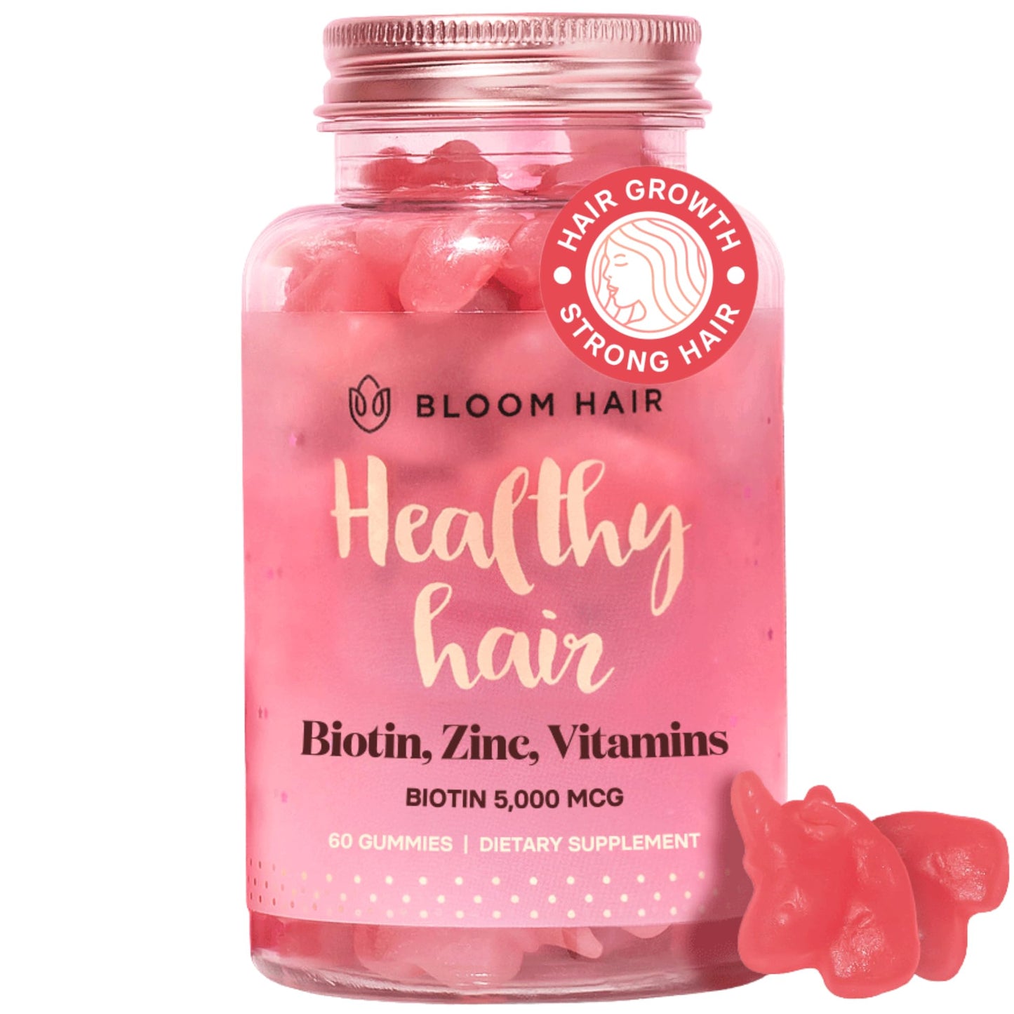 Bloom Hair Gummies – Biotin Hair Growth Vitamins for Women