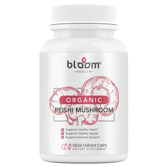 Bloom Health Reishi Mushroom Capsules – Organic Ganoderma Lucidum for Immune Support BritishVita | Premium UK Vitamins & Wellness Supplements