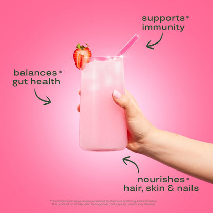 Bloom Nutrition Colostrum Powder with Vitamin B-12 – Gut Health & Immunity (Strawberry, 25 Servings)
