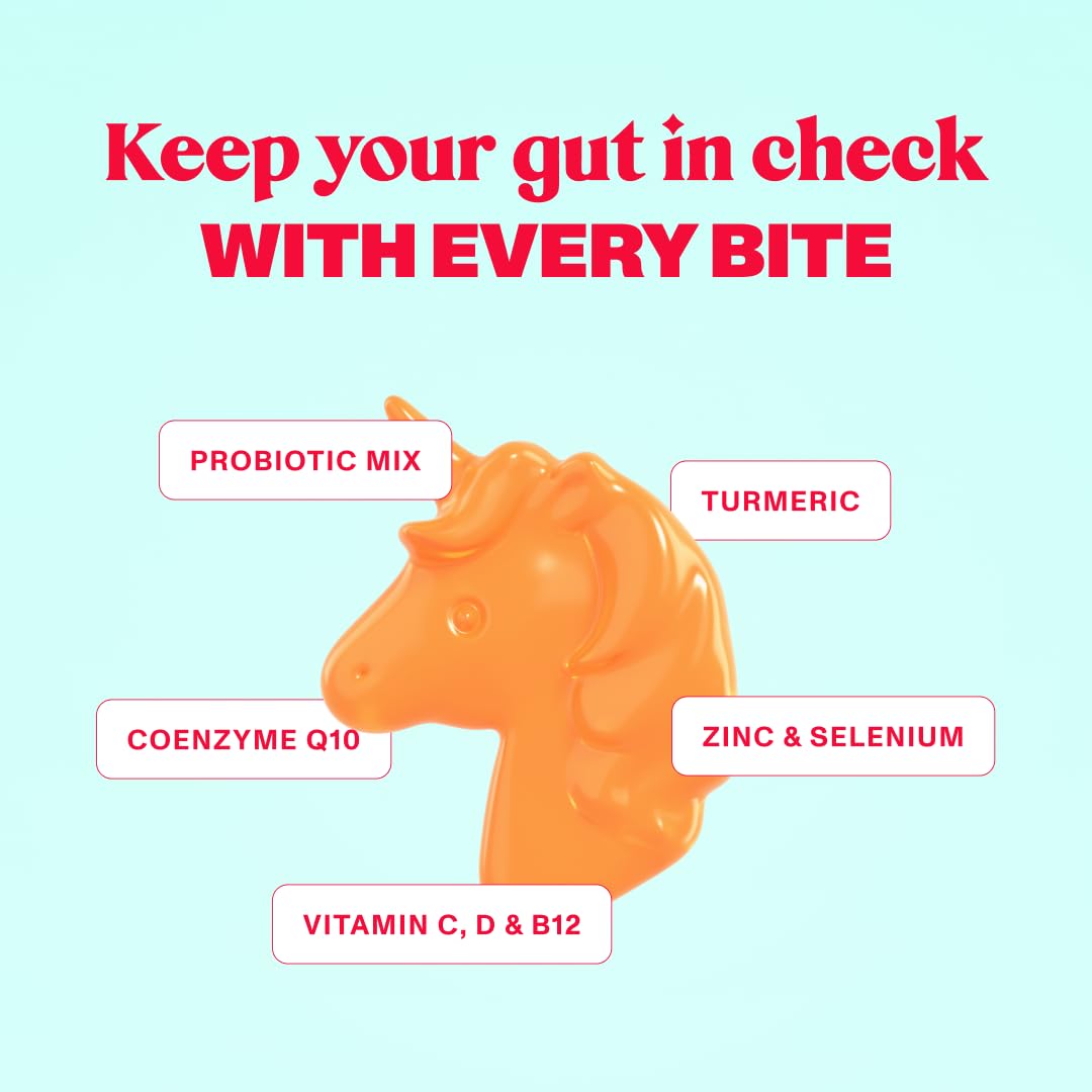Bloom Robbins Probiotic Gummies – Fiber & Digestive Health with Turmeric Root Extract (Vegan, Non-GMO)