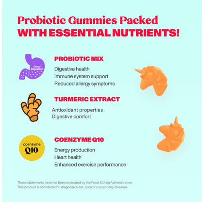 Bloom Robbins Probiotic Gummies – Fiber & Digestive Health with Turmeric Root Extract (Vegan, Non-GMO)