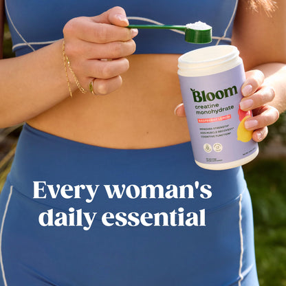 Bloom Nutrition Creatine Monohydrate Powder – 5g Micronized, Raspberry Lemon, Gluten Free