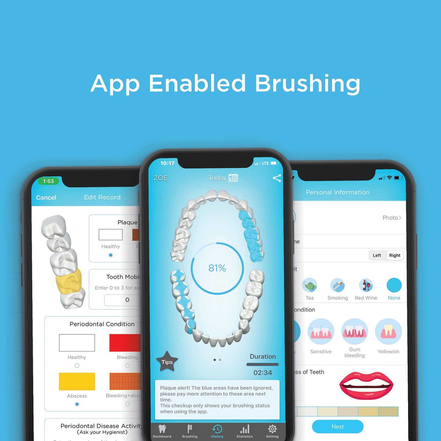 Blu Smart Bluetooth Kids Toothbrush with Live Tracking App – Rechargeable