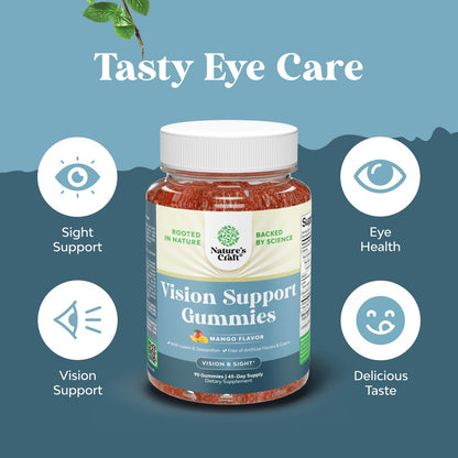 Zeaxanthin + Lutein Gummies for Adults – Vision Support & Blue Light Protection