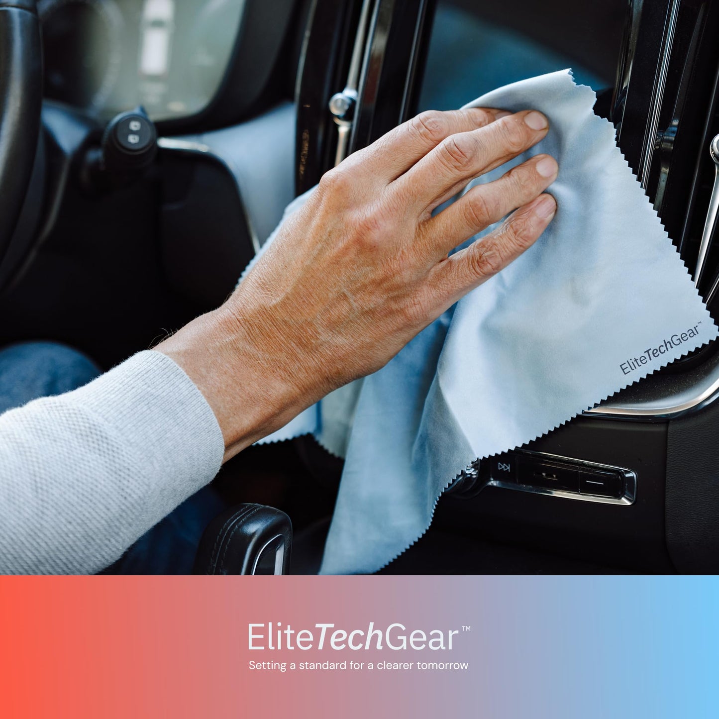Elite Screens Microfiber Cleaning Cloth – 12x12 in, Blue, Pack of 4 – Glasses & Screens Cleaning Cloth