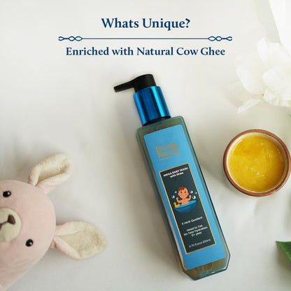 Blue Nectar Baby Wash with Organic Ghee – Gentle Tear-Free Bath for Babies & Kids (6.76 Fl Oz, 9 Herbs)