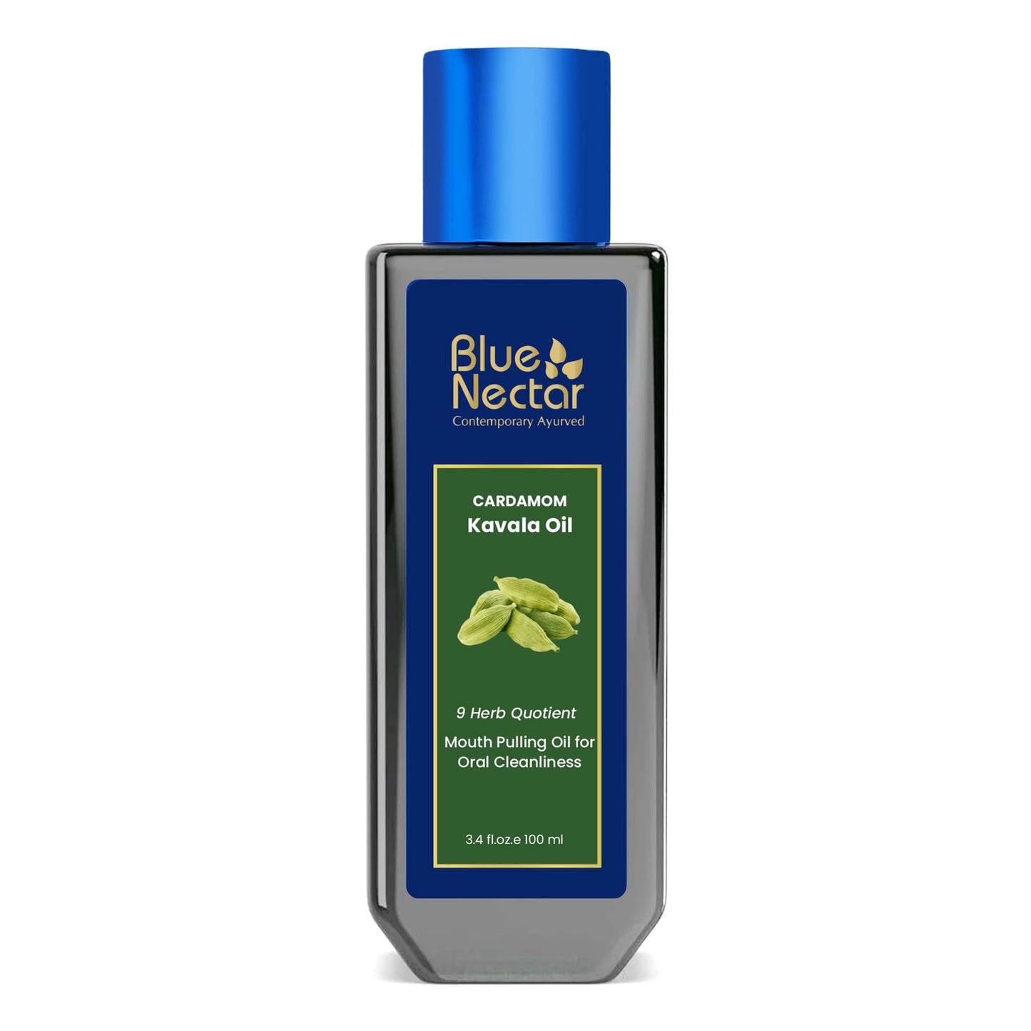 Blue Nectar Cardamom Mint Oil Pulling – Ayurvedic Mouthwash