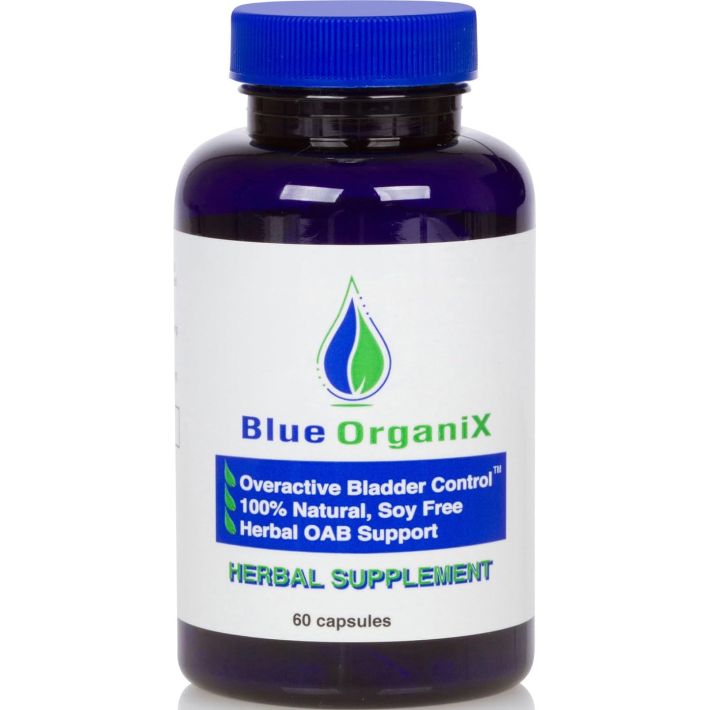 Blue Organix Overactive Bladder Control for Women and Men - 60 Vegetarian Capsules