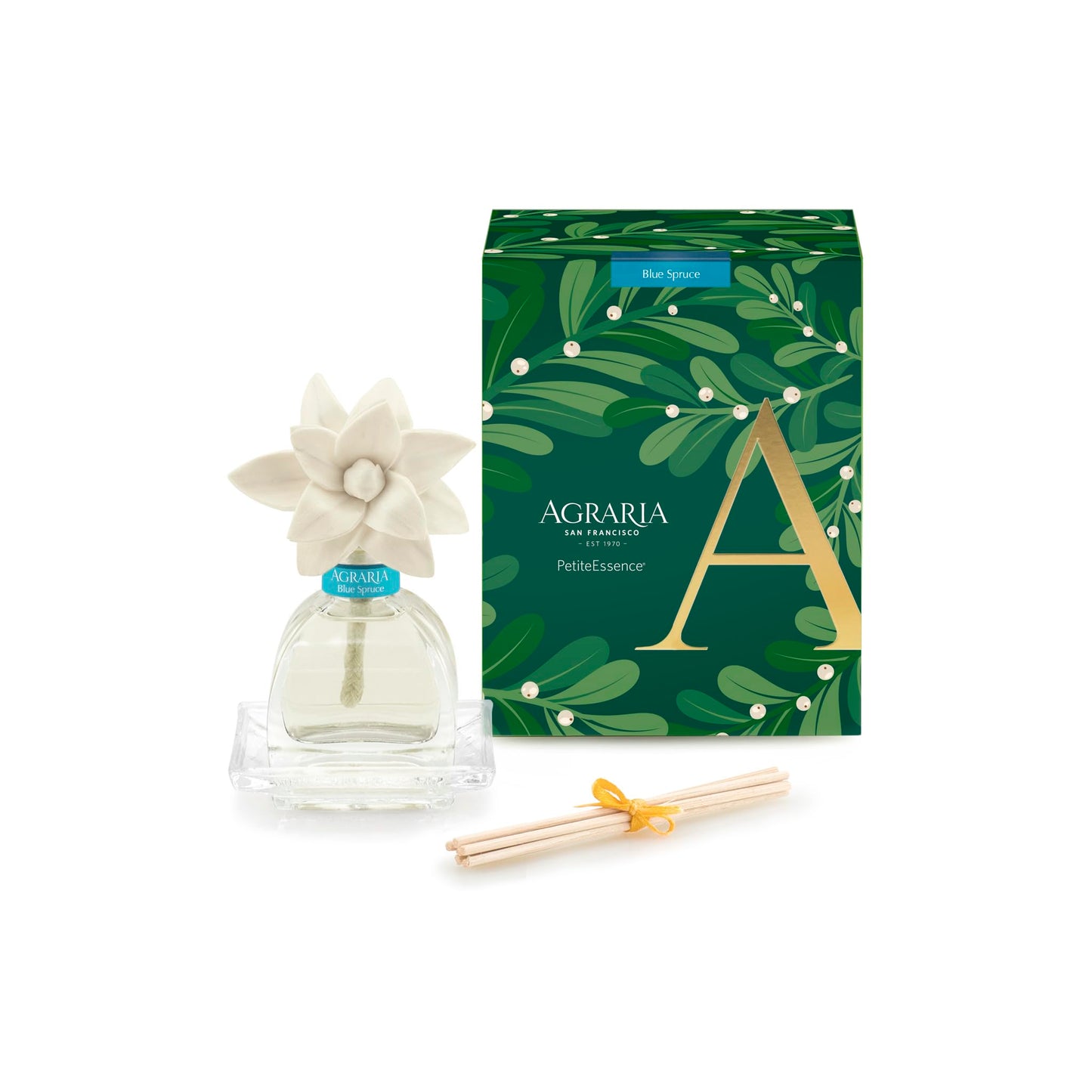 Blue Spruce Holiday PetiteEssence Diffuser, 1.7oz | Premium Room Fragrance by Agraria