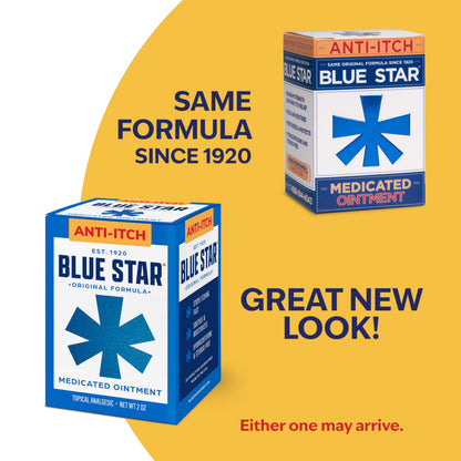Blue Star Ointment 2 oz - Steroid-Free Anti-Itch Relief