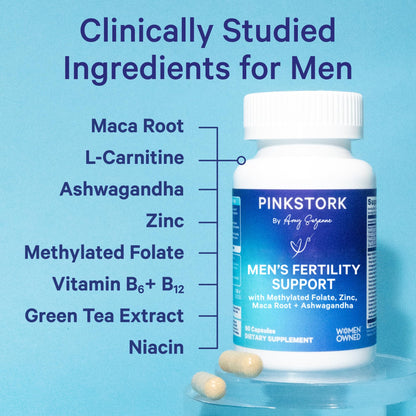 Blue Stork Fertility Supplements for Men – Male Prenatal Vitamins (60 caps)