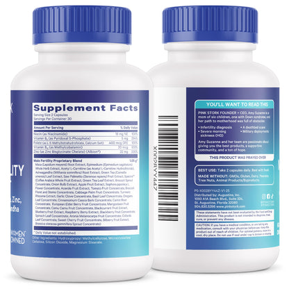 Blue Stork Fertility Supplements for Men – Male Prenatal Vitamins (60 caps)