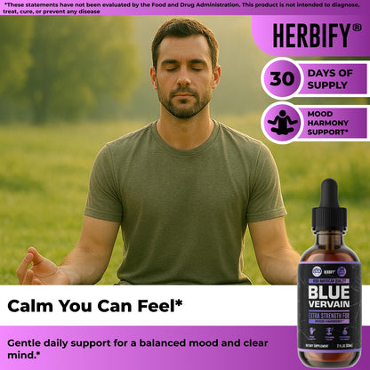 Blue Vervain Drops – Verbena Tincture for Mood & Balance (2 oz) – Made in USA