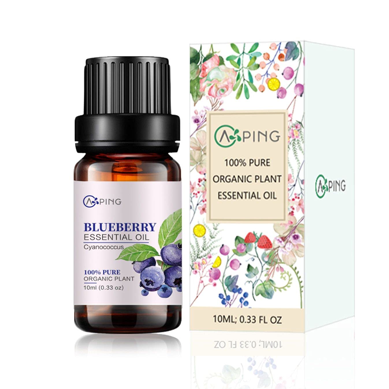 AOPING Blueberry Essential Oil - 100% Pure Organic Natural Plant (Cyanococcus) Blueberry Oil for Diffuser, Aroma, Spa, Massage, Yoga, Perfume, 0.33oz