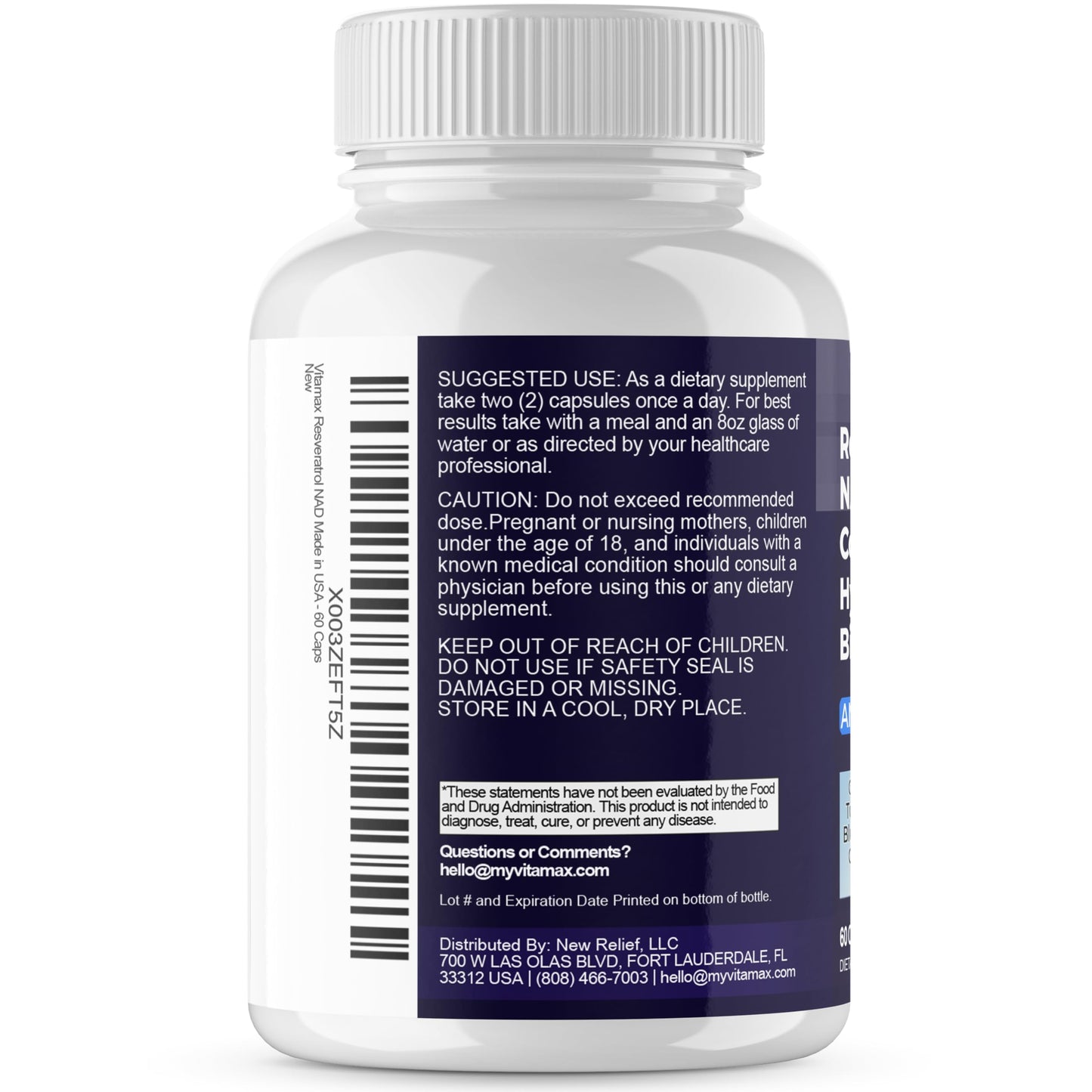 Resveratrol NAD+ Berberine Hyaluronic Acid 21-in-1 Hair, Skin, Nail & Joint Supplement – Made in USA (60 Count)