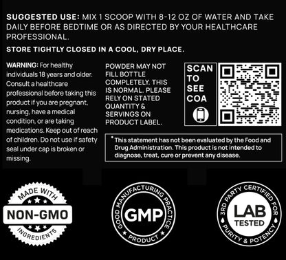 Triple Sleep Magnesium L-Threonate Powder – Magtein Sleep Aid with L-Theanine, Apigenin & Melatonin