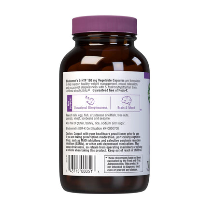 Bluebonnet Nutrition 5-HTP 100 mg – Mood Support, 60 Vegan Capsules