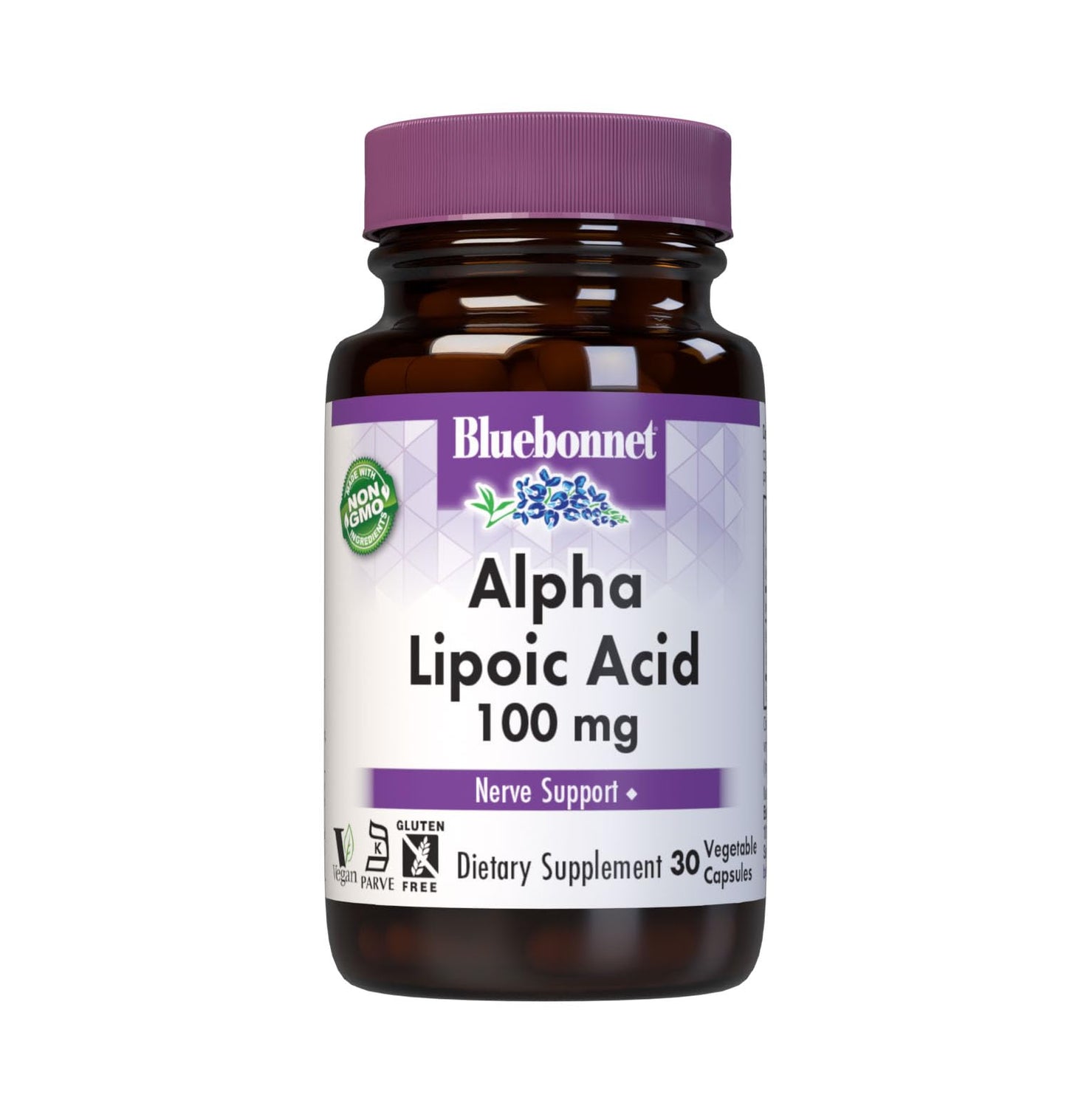 BLUEBONNET NUTRITION Alpha Lipoic Acid 100 mg - 30 Veg Capsules | Non-GMO & Vegan