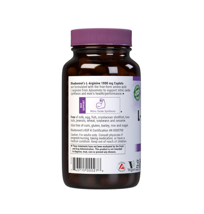 Bluebonnet L-Arginine 1000 mg Vitamin Capsules – 100 Count