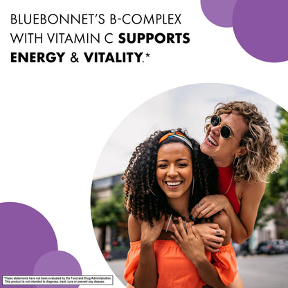 Bluebonnet Stress Relief B Complex Capsules – Vegan, Gluten-Free, 100 Count