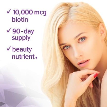 Bluebonnet Beautiful Ally Biotin 10,000 mcg – Hair & Nails, 90 Veg Capsules