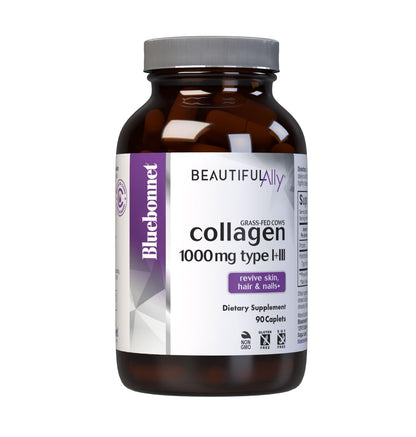 Bluebonnet Beautiful Ally Collagen Caplets – Grass-Fed Type I & III, 90 Caplets, 90 Day Supply