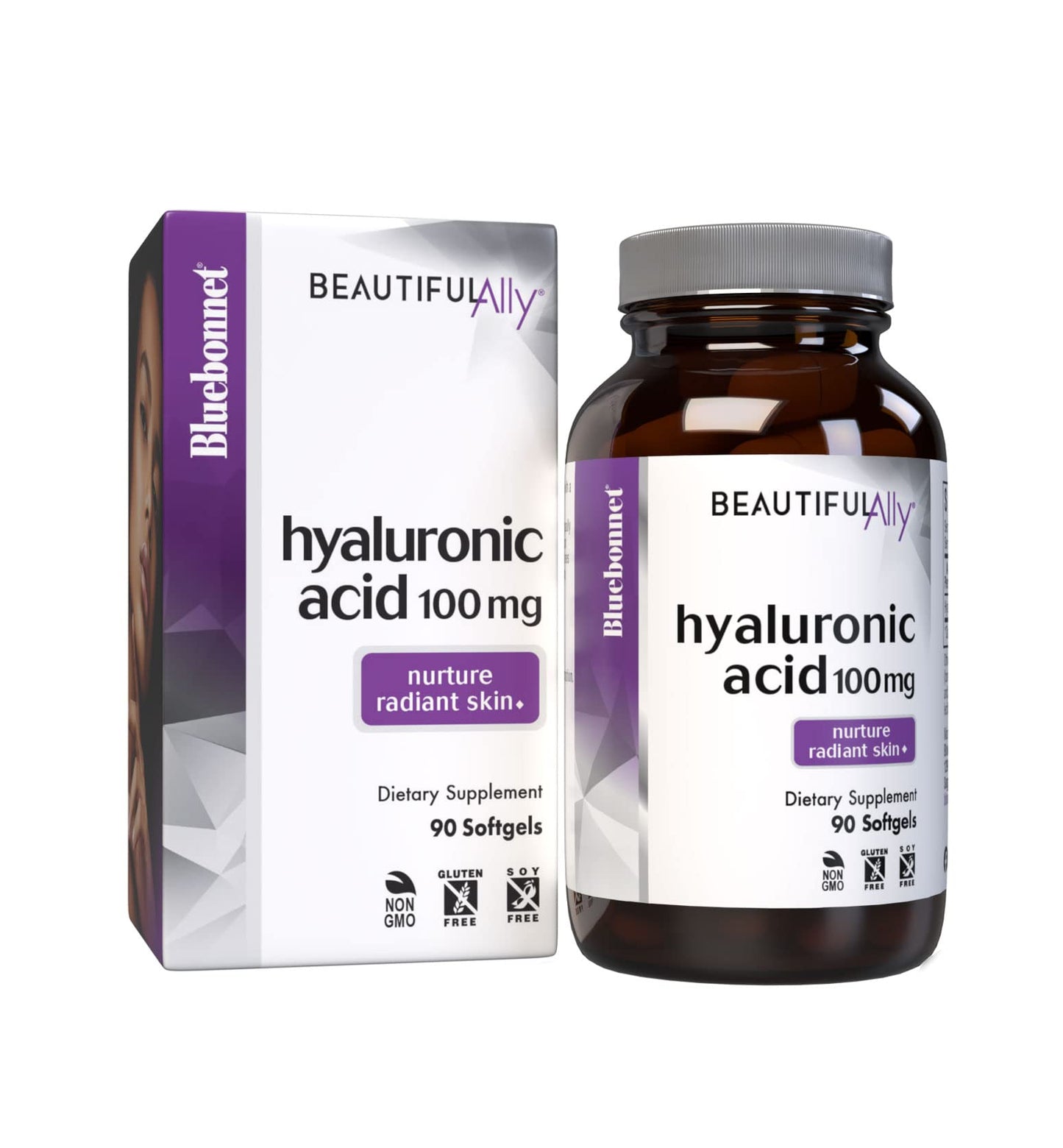 Bluebonnet Beautiful Ally Hyaluronic Acid 100 mg Softgels – 90 Servings, Non-GMO, Gluten-Free