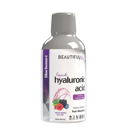 Bluebonnet Beautiful Ally Liquid Hyaluronic Acid — 50 mg/Serving, Vegan, Non-GMO