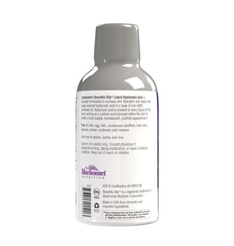 Bluebonnet Beautiful Ally Liquid Hyaluronic Acid — 50 mg/Serving, Vegan, Non-GMO