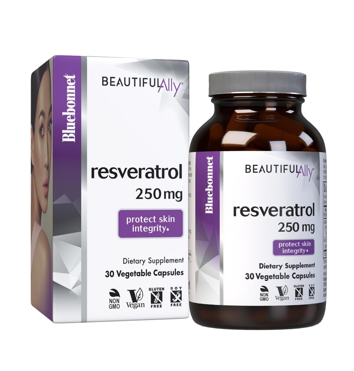Bluebonnet Beautiful Ally Resveratrol 250 mg – 30 Veggie Capsules