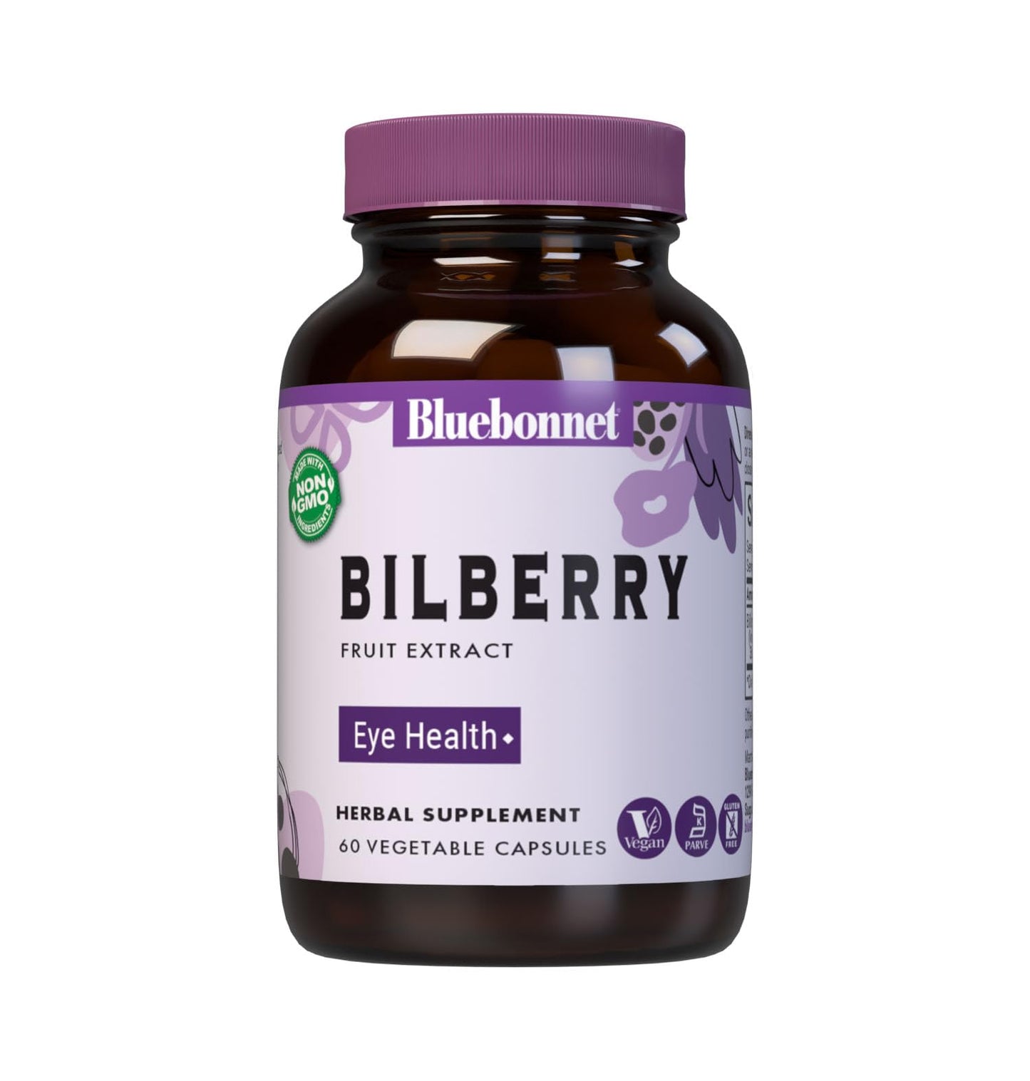 BlueBonnet Bilberry Fruit Extract Supplement, 60 Count – Eye Health, Vegan