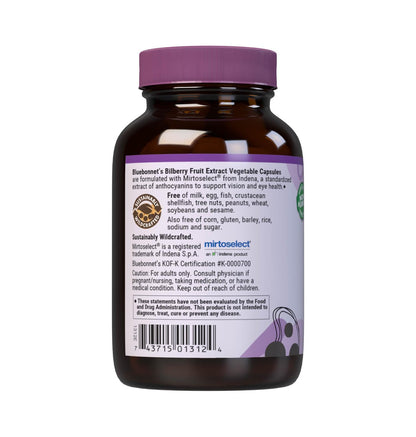 BlueBonnet Bilberry Fruit Extract Supplement, 60 Count – Eye Health, Vegan