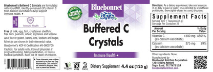 Bluebonnet Buffered C Crystals - Immune Support, 4.4 oz (125 g)