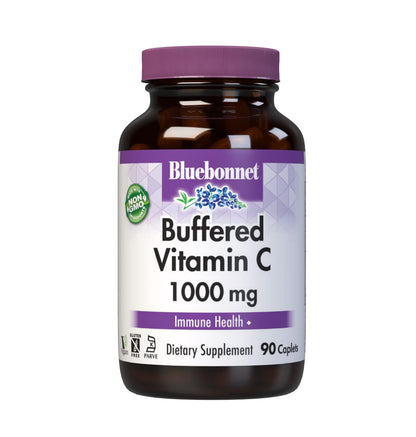 BlueBonnet Buffered Vitamin C 1000 mg Caplets – Immune Health, Non-GMO, Vegan