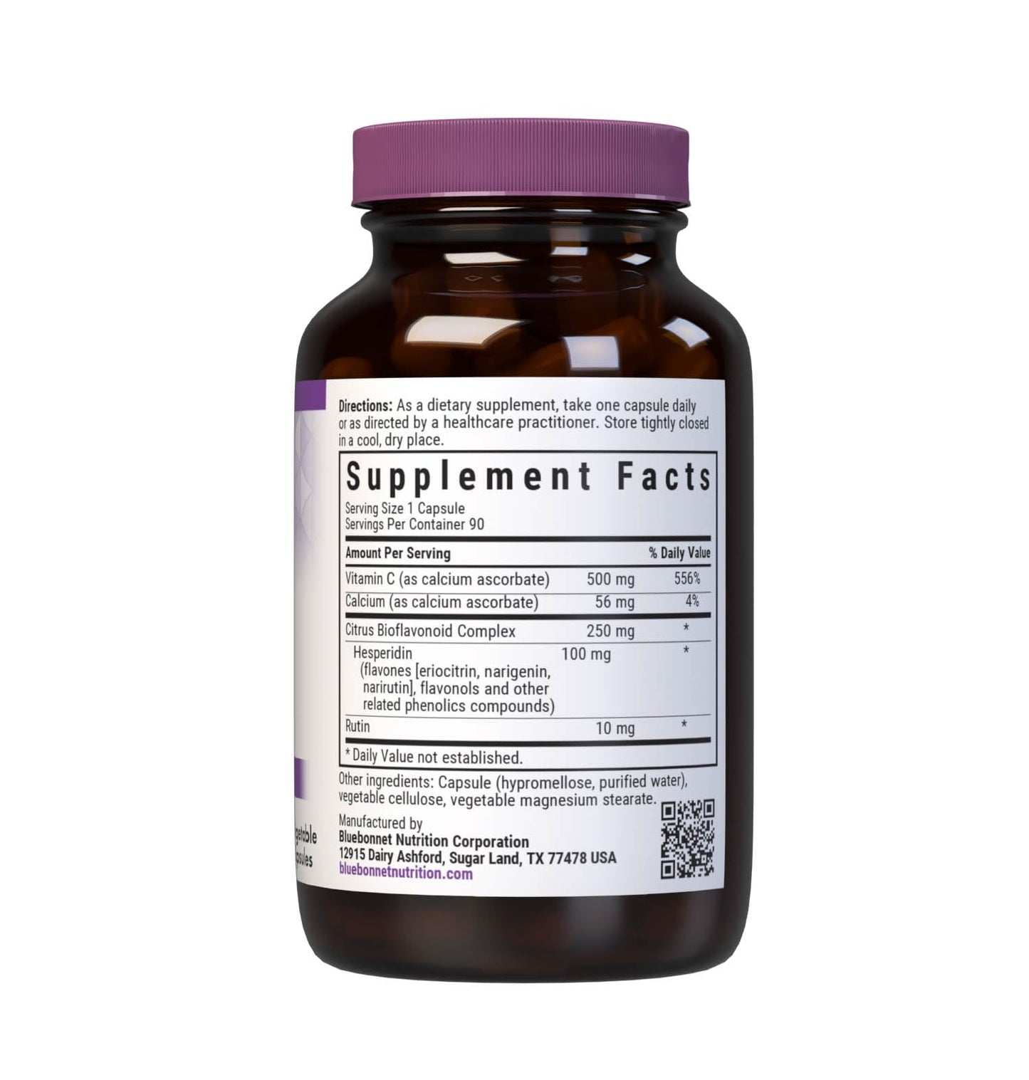 BlueBonnet Buffered Vitamin C 500mg – Immune Support & Skin Health | Vegan, Non-GMO, 90 Caps