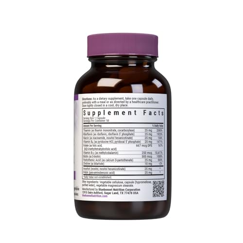 Bluebonnet CellularActive Coenzyme B-Complex - Energy & Nerve Support | Vegan, Gluten-Free