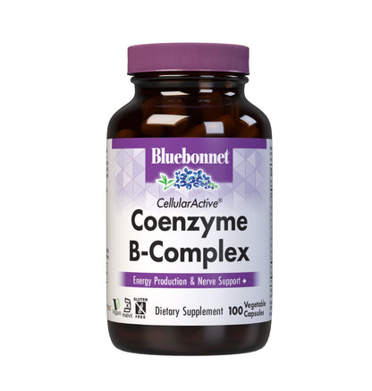 Bluebonnet CellularActive Coenzyme B-Complex – Energy Production & Nerve Support | Vegan, Kosher, Gluten-Free