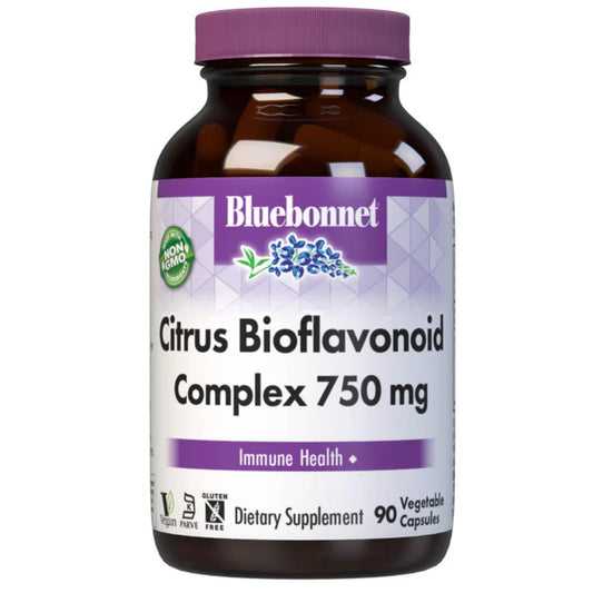 Bluebonnet Citrus Bioflavonoid Complex 750 mg Immune Support - Vegan, Non-GMO, Gluten-Free | 90 Veggie Capsules BritishVita | Premium UK Vitamins & Wellness Supplements