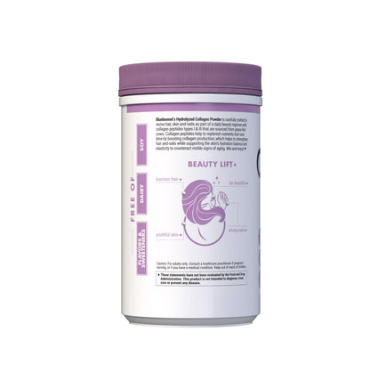 BlueBonnet Nutrition Hydrolyzed Collagen Powder - Supports Hair, Skin & Nails | Grass-Fed, Soy-Free, Gluten-Free, Non-GMO | 10.58 oz