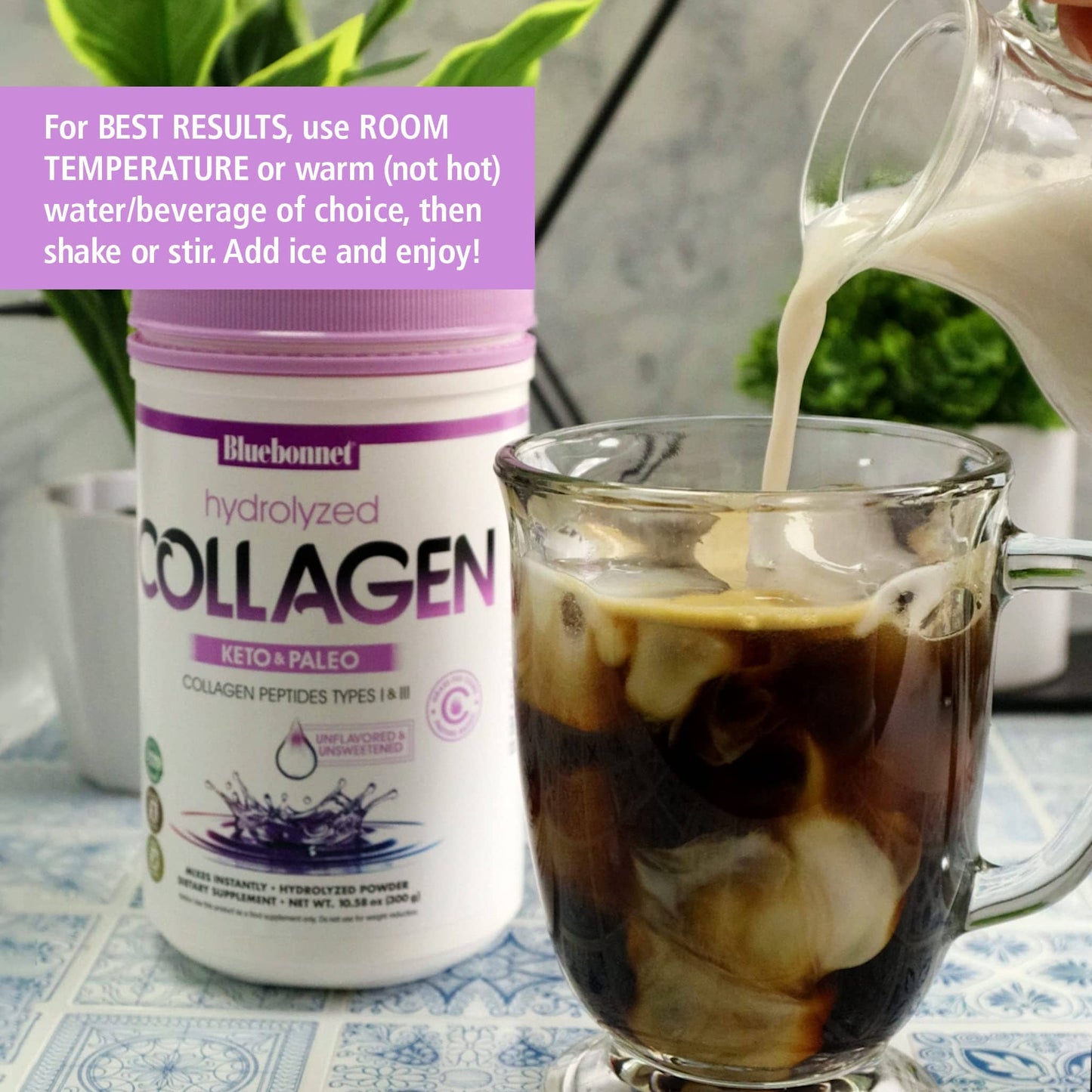 BlueBonnet Nutrition Hydrolyzed Collagen Powder - Supports Hair, Skin & Nails | Grass-Fed, Soy-Free, Gluten-Free, Non-GMO | 10.58 oz