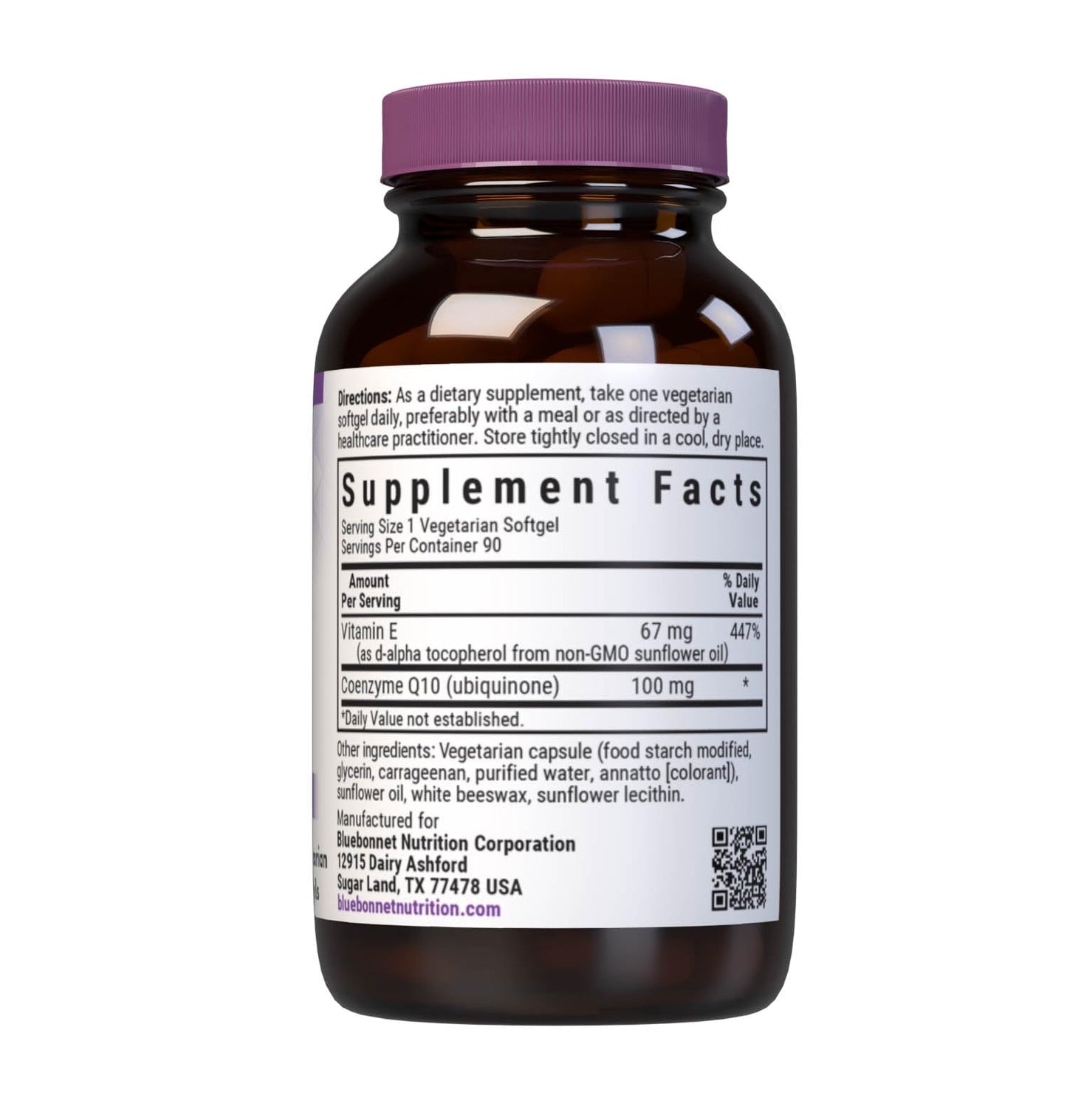 BlueBonnet CoQ-10 100 mg Vegetarian Softgels – 90 Count