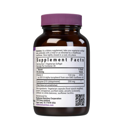 BlueBonnet CoQ-10 Vegetarian Softgels 200 mg – 30 Count | Non-GMO, Gluten-Free