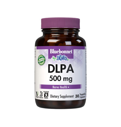 Bluebonnet DLPA 500 mg DL-Phenylalanine – 30 Servings, Vegan, Kosher
