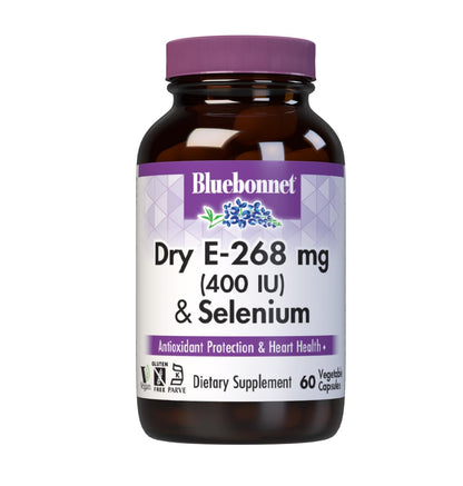 BlueBonnet Dry E-400 IU Plus Selenium Vegetarian Capsules – 60 Count