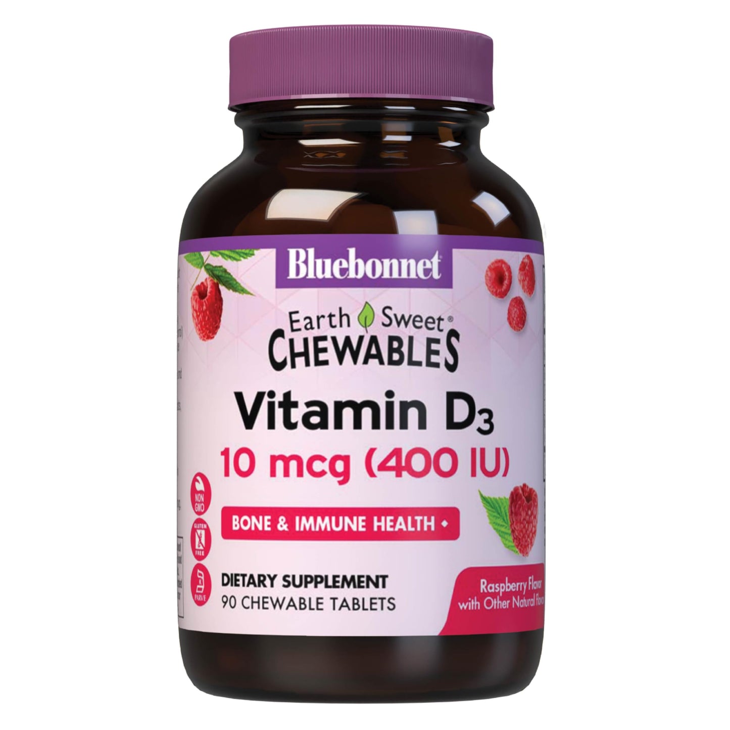 Bluebonnet Nutrition EarthSweet Vitamin D3 400 IU - 90 Chewables | Bone & Immune Support