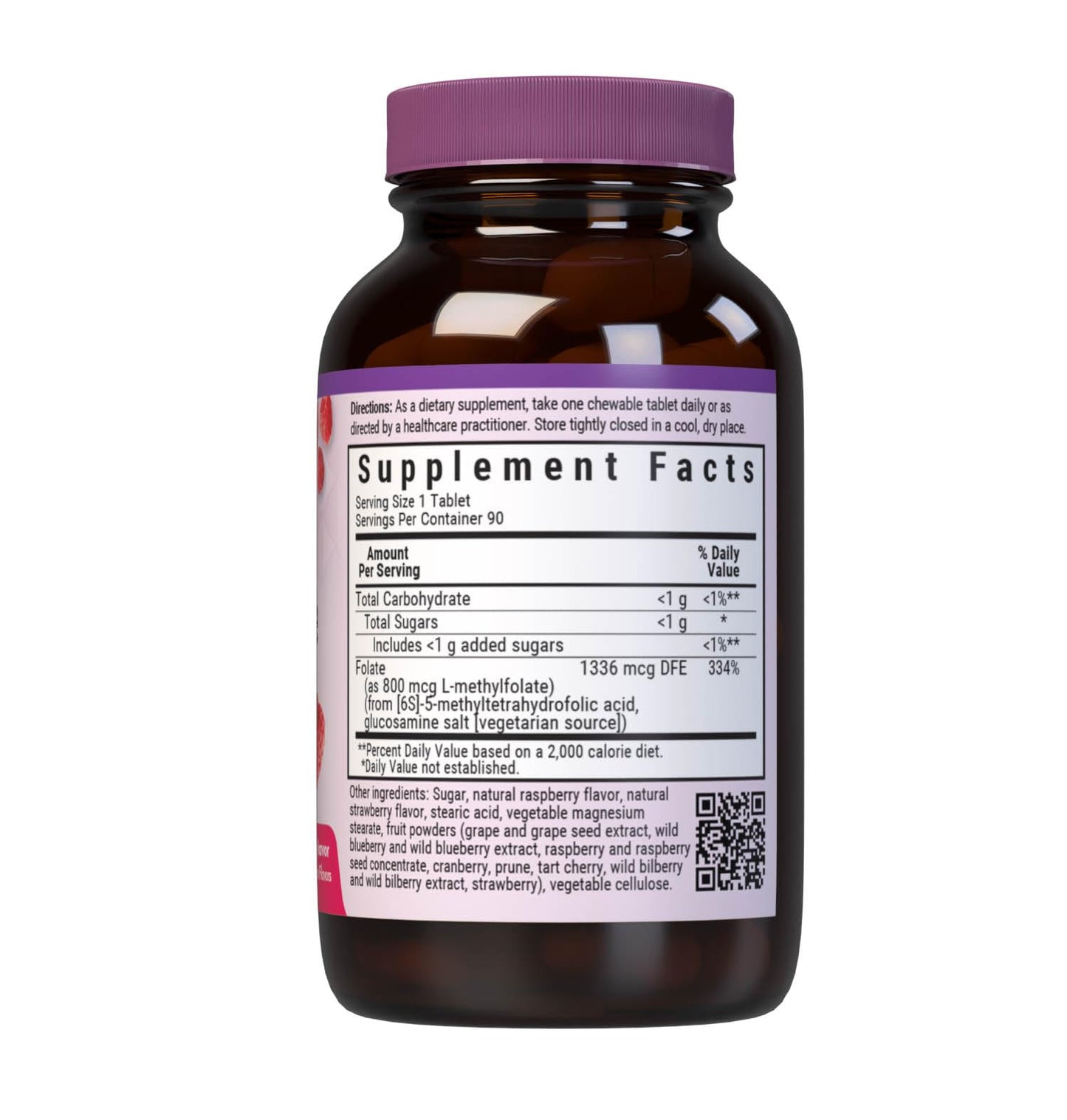 Bluebonnet EarthSweet Methylfolate 800 mcg – Prenatal & Energy Support (5-MTHF)
