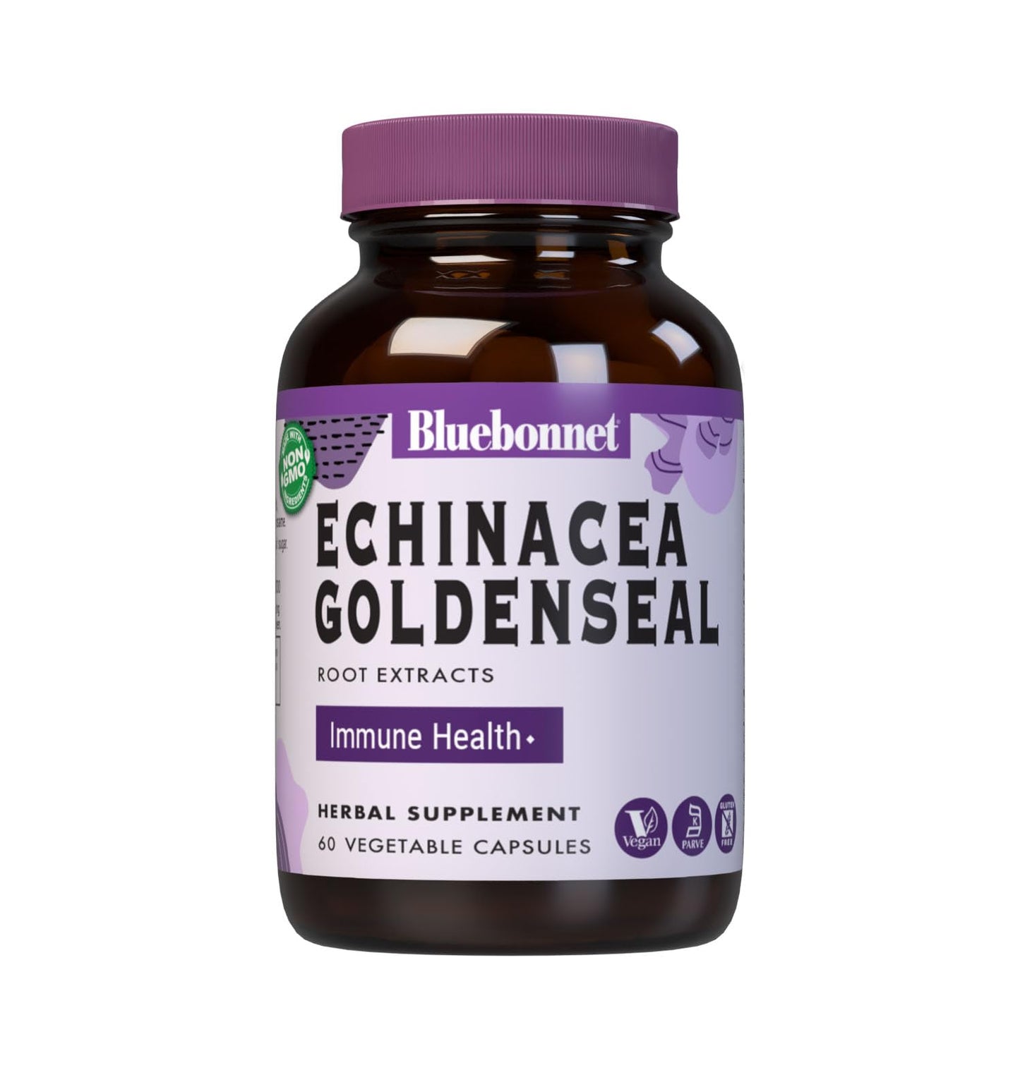 BlueBonnet Echinacea Goldenseal Root Extract Supplement – 60 Count, Vegan Capsules