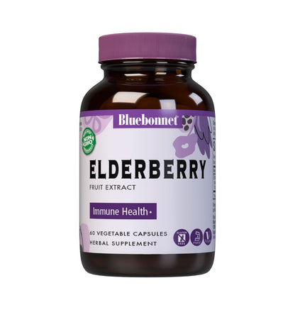 BlueBonnet Elderberry Fruit Extract Supplement, 60 Count – Immune Support, Vegan