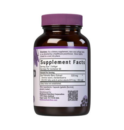 BlueBonnet Extra-Strength Saw Palmetto Berry Extract Softgels – 60 Count | Prostate Health