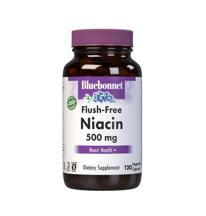 BlueBonnet Nutrition Flush-Free Niacin 500 mg – Vegan, Kosher, Gluten-Free
